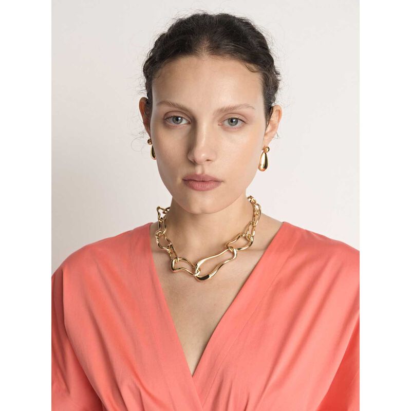 Veronika Maine Stretch Cotton Pleat Midi Dress image number 6